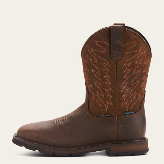 Groundbreaker Wide Square Toe Waterproof Steel Toe Work Boot - US 3404