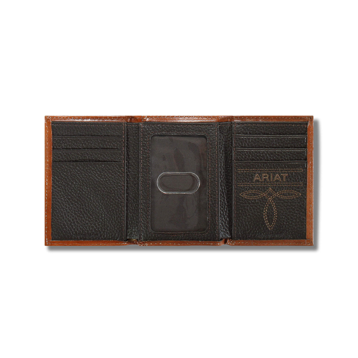 Lattice embossed trifold wallet - US 9929