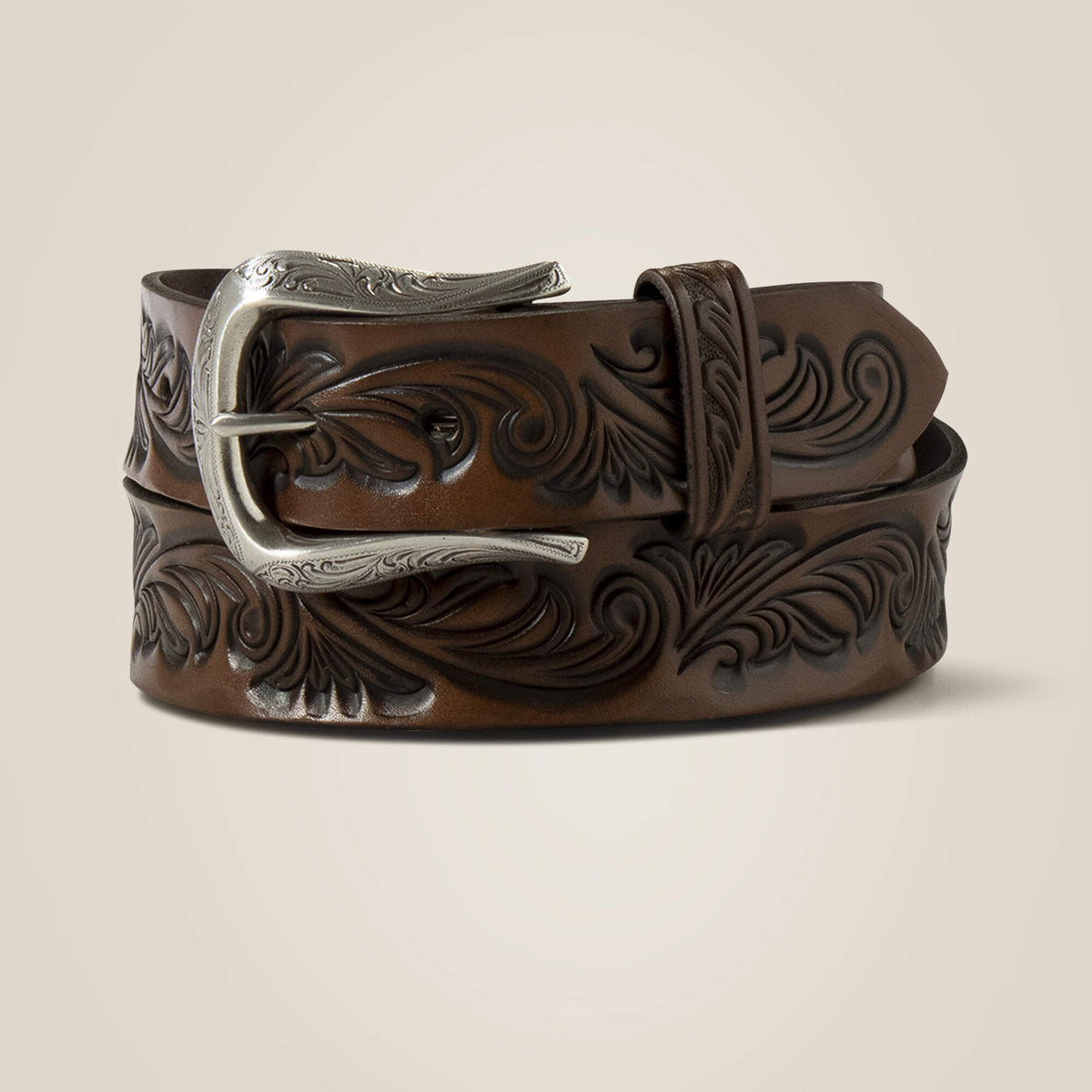 Filigree embossed belt - US 6026