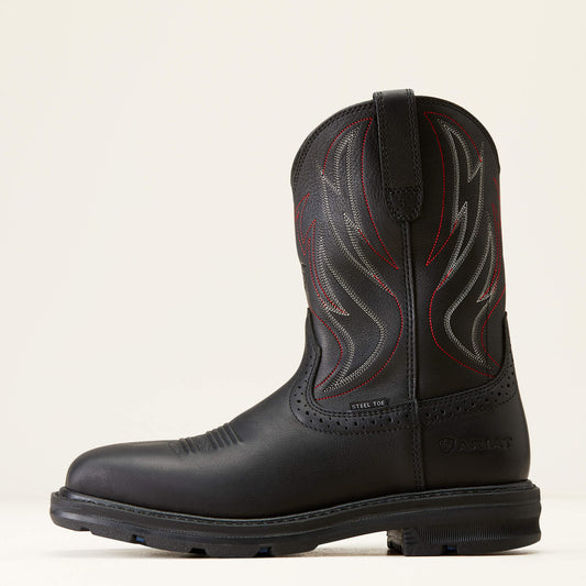 Sierra Shock Shield Wide Square Toe Steel Toe Work Boot - US 2556