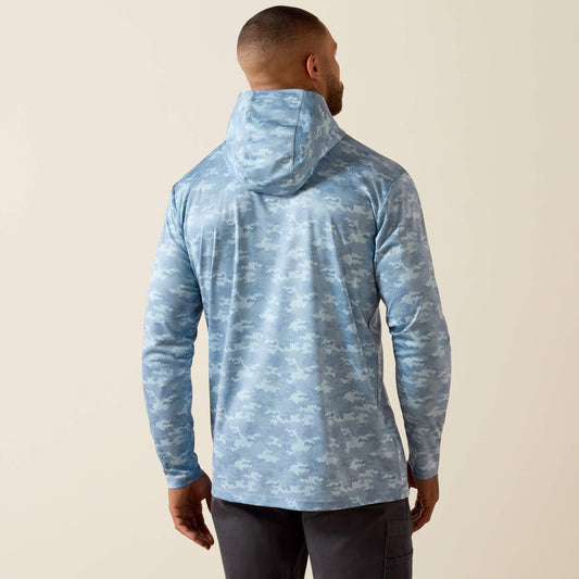 Rebar Sunblocker Printed Craft Hooded Long Sleeve T-Shirt - US 9843