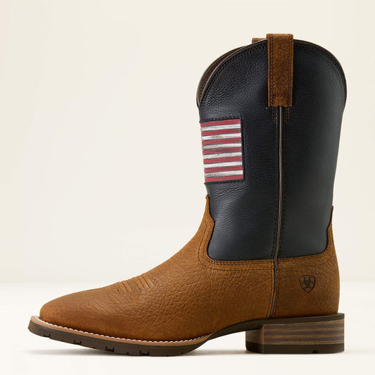 Hybrid Rancher Patriot Wide Square Toe Cowboy Boot - US 7269