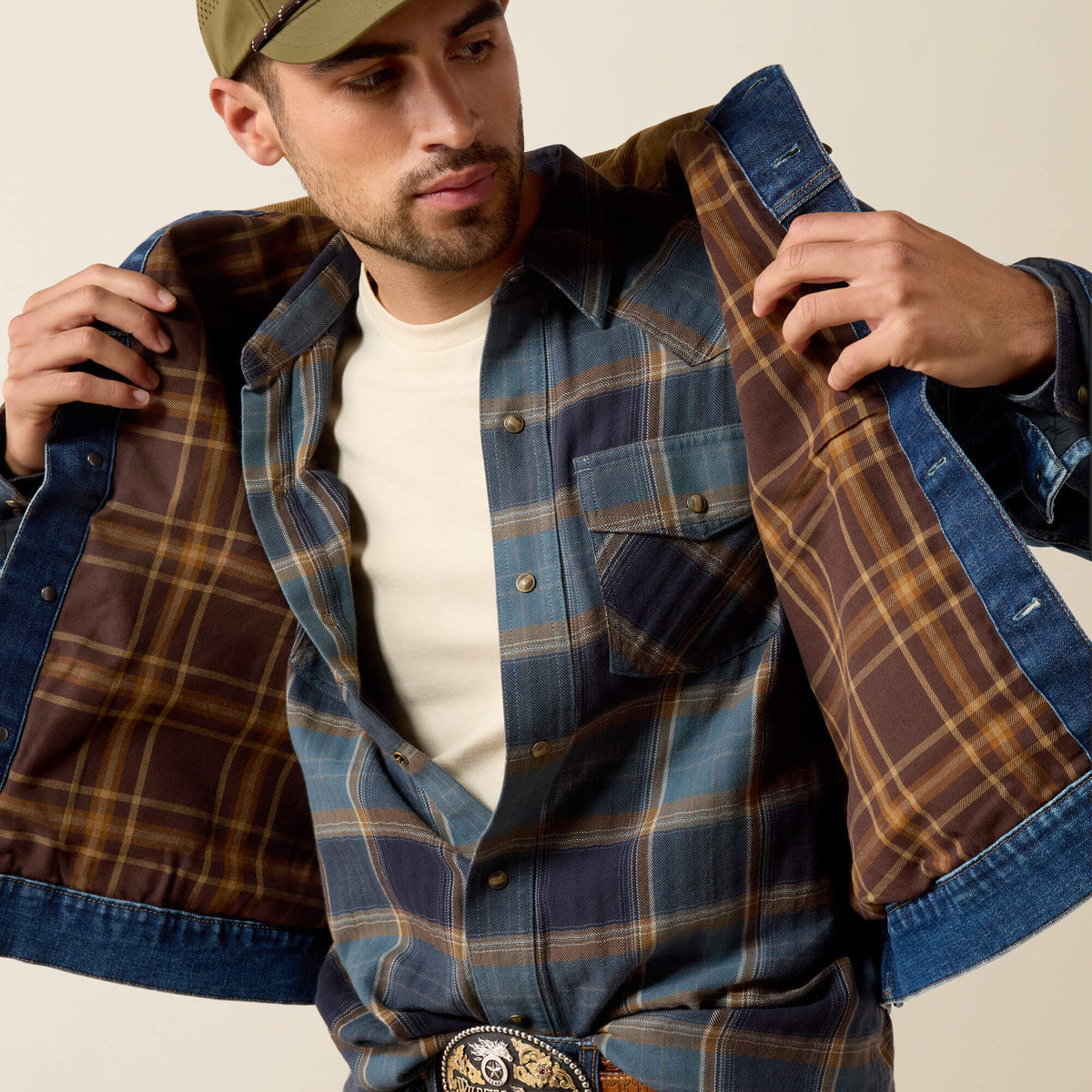 Flannel Lined Trucker Jacket - US 2585