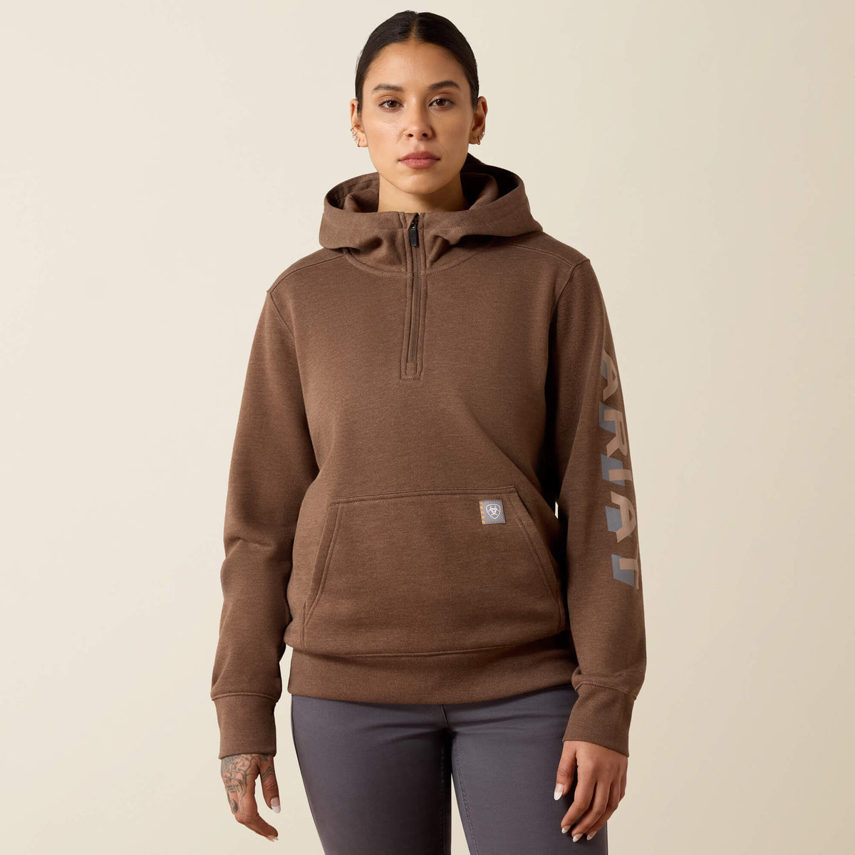 Rebar Lightweight Logo 1/2 Zip Hoodie - US 8496