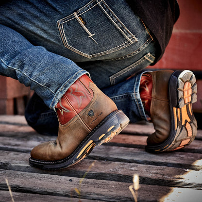 WorkHog Wide Square Toe Steel Toe Work Boot - US 7880