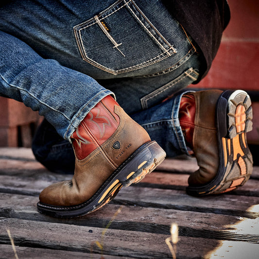 WorkHog Wide Square Toe Steel Toe Work Boot - US 7880