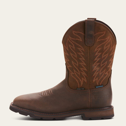 Groundbreaker Wide Square Toe Waterproof Steel Toe Work Boot - US 3404