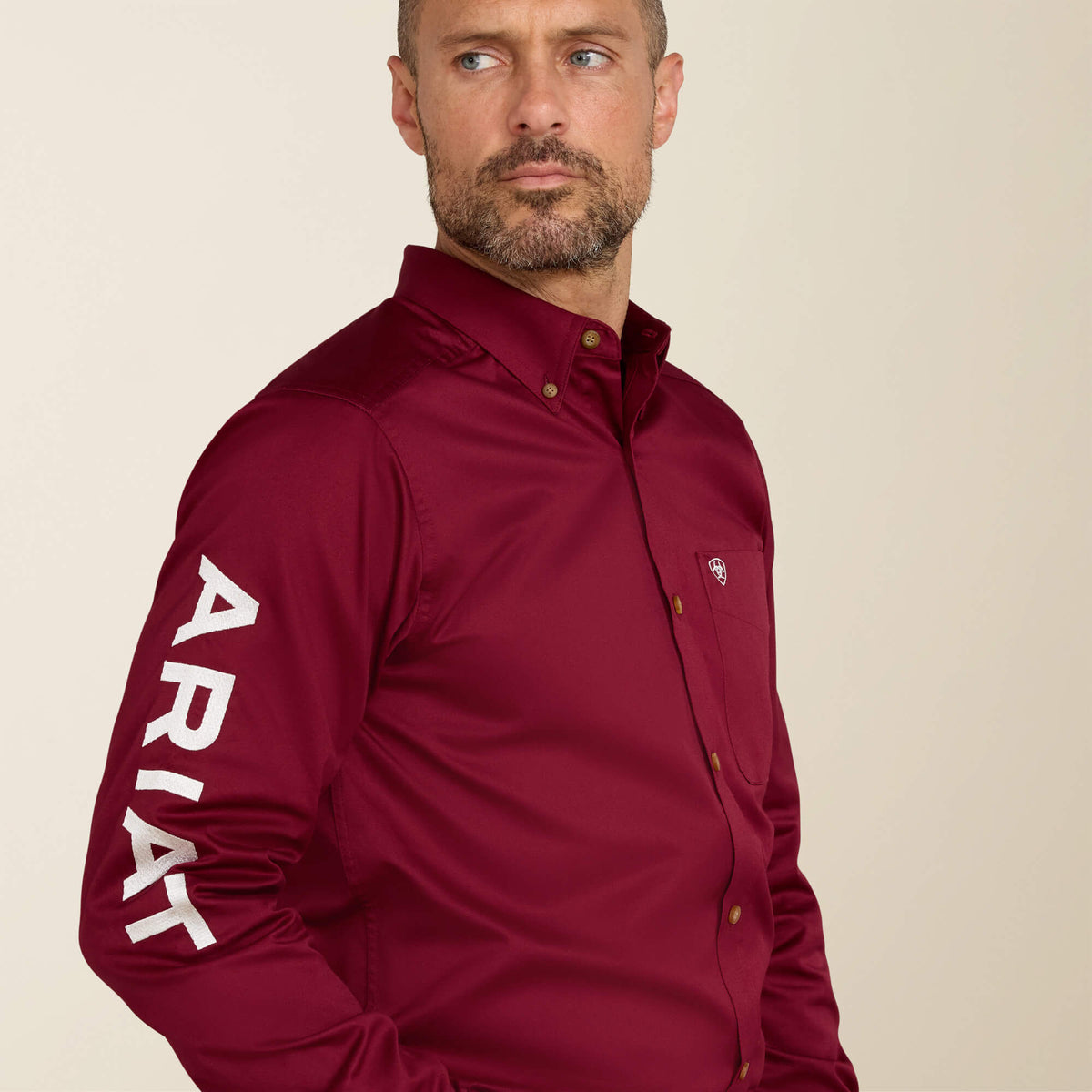Team Logo Twill Fitted Shirt - US 6558