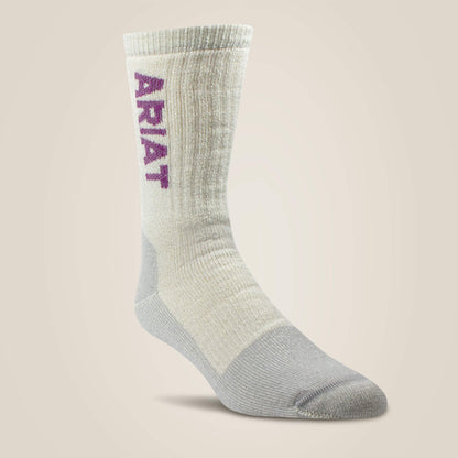 Midweight Merino Wool Blend Steel Toe Work Sock 2 Pair Multi Color Pack - US 3646