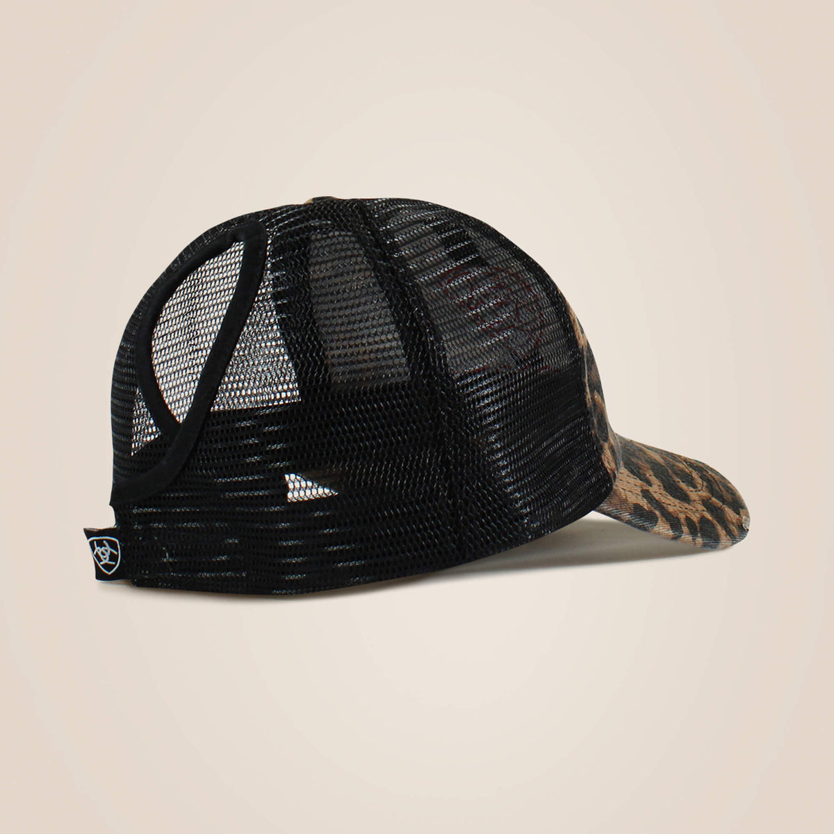 Embossed logo cheetah print cap - US 1509
