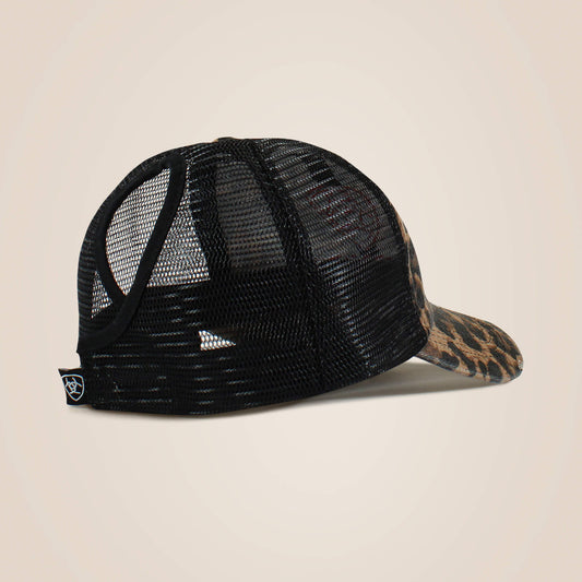 Embossed logo cheetah print cap - US 1509