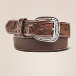 Floral embossed ends belt - US 2452