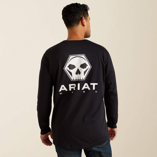 Rebar Workman Bolt Skull T-Shirt - US 4957