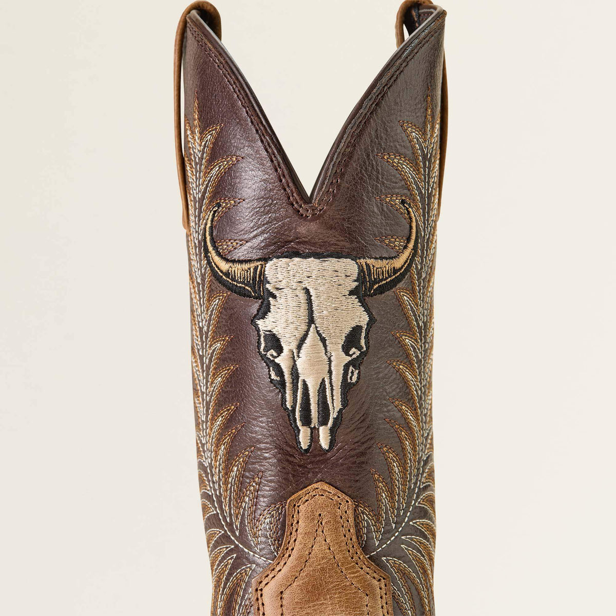 Sport Steer Skull Wide Square Toe Cowboy Boot - US 7590