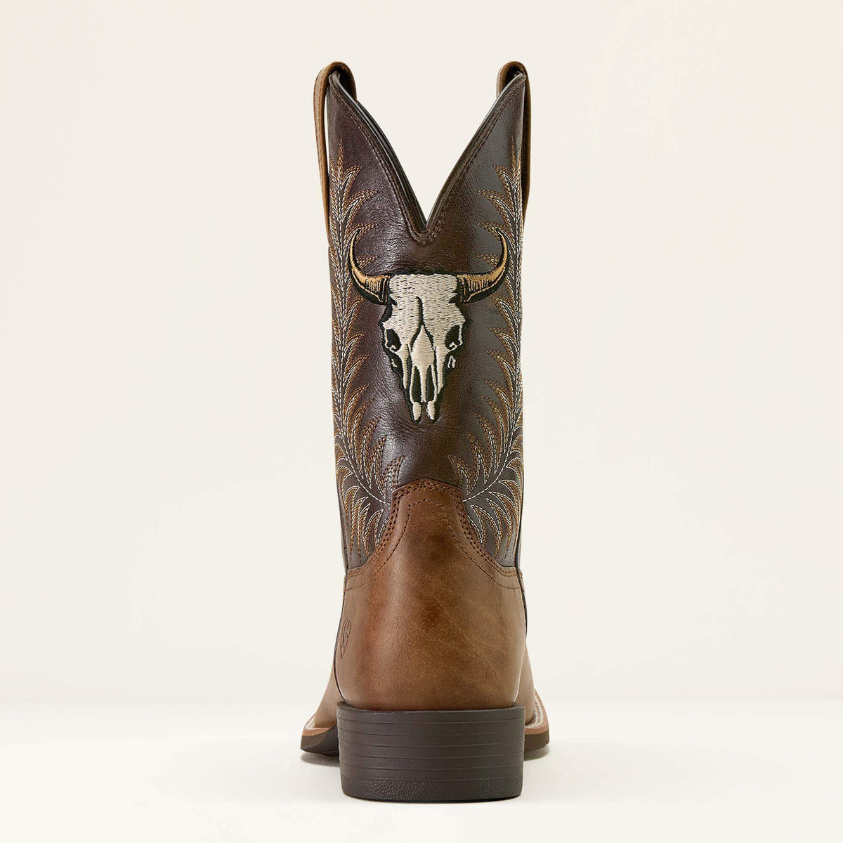 Sport Steer Skull Wide Square Toe Cowboy Boot - US 7590
