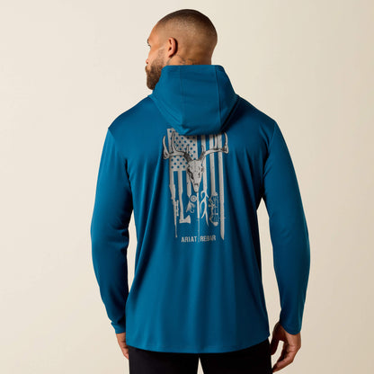 Rebar Sunblocker Outdoor Hooded Classic Fit Long Sleeve T-Shirt - US 6135