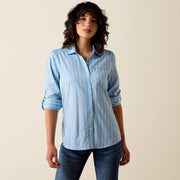 BLISSFUL BLUE|RATTAN STRIPE