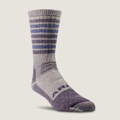 Midweight Merino Wool Blend Steel Toe Work Sock 2 Pair Multi Color Pack - US 9108