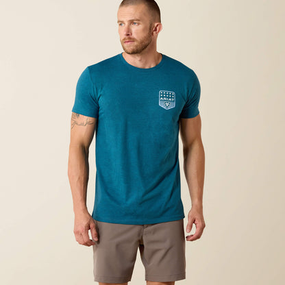 Ariat Stripe Patriotic Badge T-Shirt - US 3716