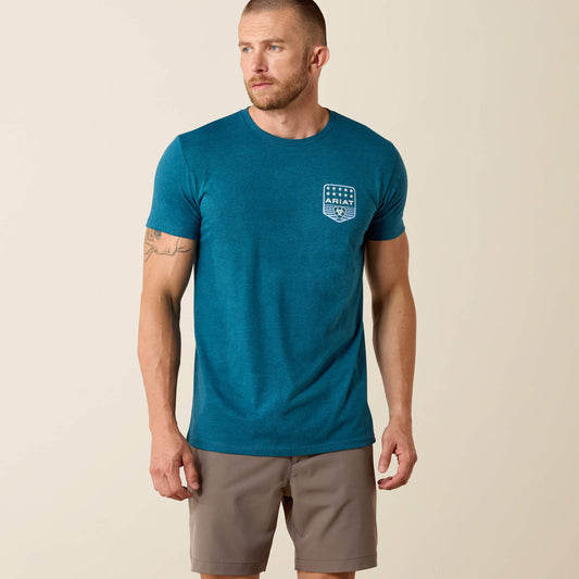 Ariat Stripe Patriotic Badge T-Shirt - US 3716