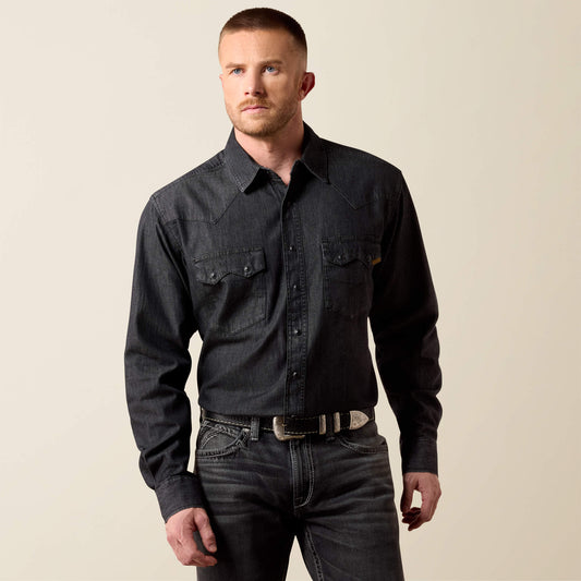 Classic Fit Sawtooth Denim Shirt - US 7985
