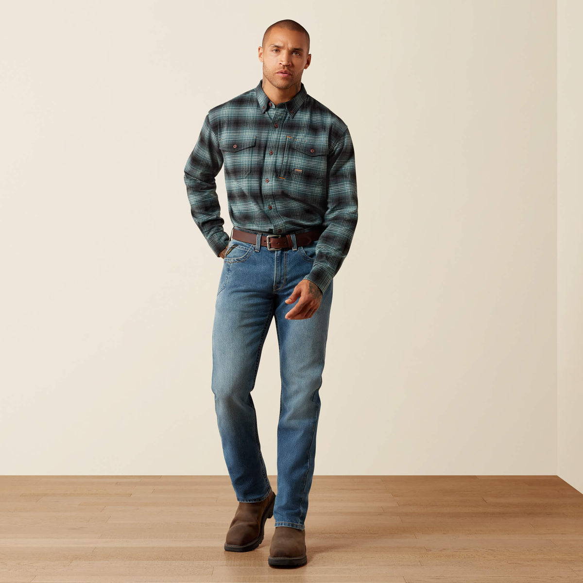 Rebar M2 Traditional Relaxed Rail DuraStretch Boot Cut Jeans - US 9392