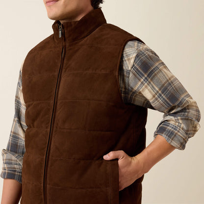 Bench Made Goat Suede Puffer Vest - US 4533