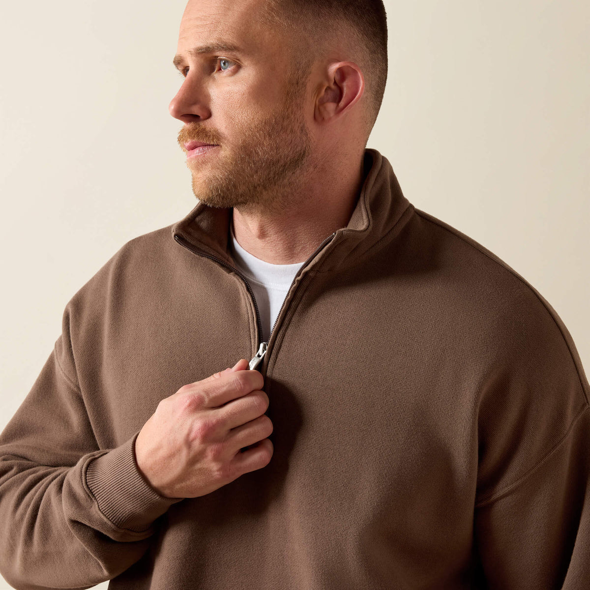 ToughStock Washed Heavyweight Fleece 1/4 Zip Sweatshirt - US 6546