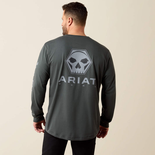Rebar Workman Bolt Skull T-Shirt - US 4179