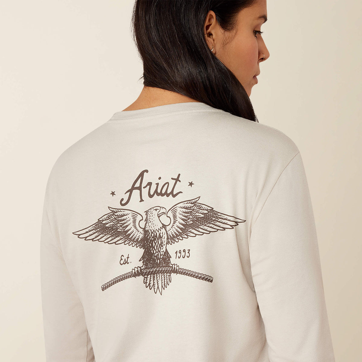 Rebar Cotton Strong Flying Eagle Long Sleeve T-Shirt - US 2379