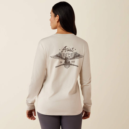 Rebar Cotton Strong Flying Eagle Long Sleeve T-Shirt - US 2379