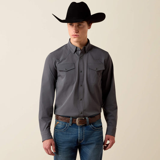 FrontierTough VentTEK Western Fitted Snap Shirt - US 9047