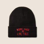 Rebar Work Hard Live Free Embroidery Beanie - US 4901