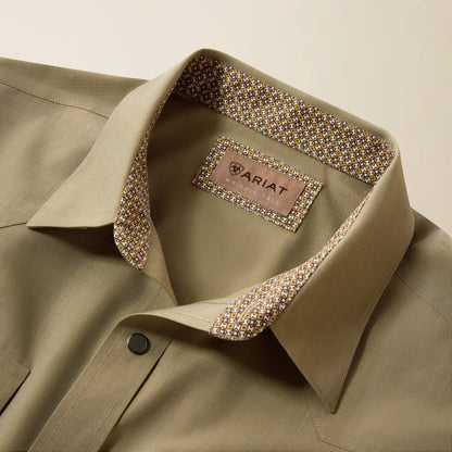 Wrinkle Free Pinpoint Oxford Classic Fit Snap Shirt - US 8025