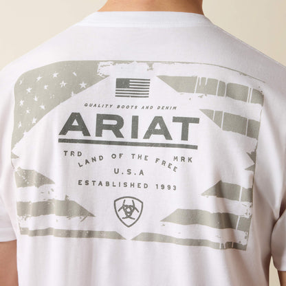 Ariat Lockup Flag Painted T-Shirt - US 5585