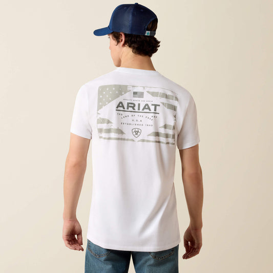 Ariat Lockup Flag Painted T-Shirt - US 5585