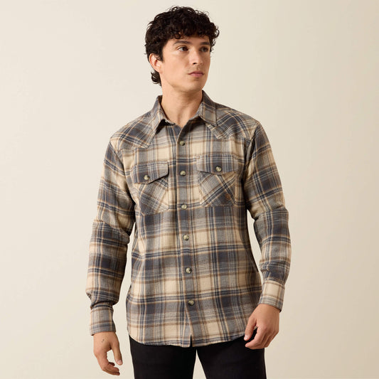 Retro Waffle Button Down Fitted Shirt - US 8945