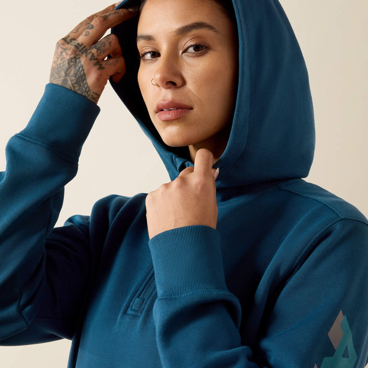 Rebar Lightweight Logo 1/2 Zip Hoodie - US 2304