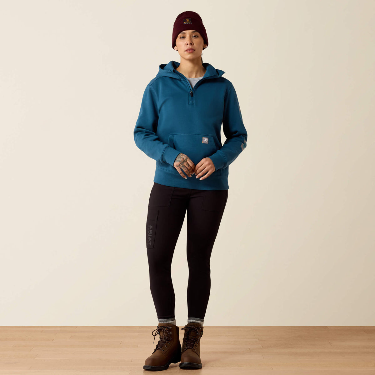 Rebar Lightweight Logo 1/2 Zip Hoodie - US 2304